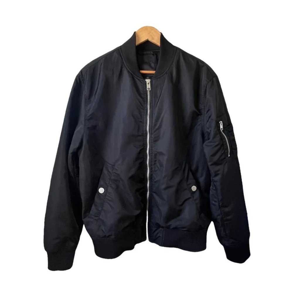 H&M Black Bomber Jacket Size M